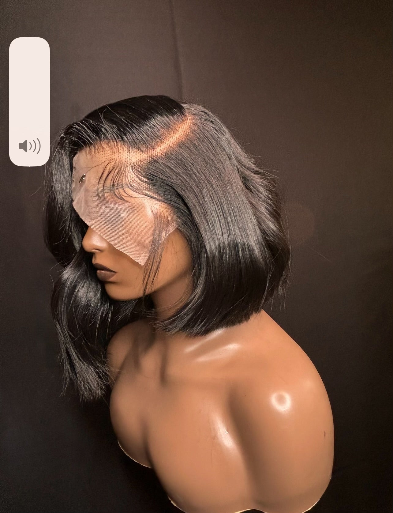 12 inch Asymmetric Lace Closure Bob