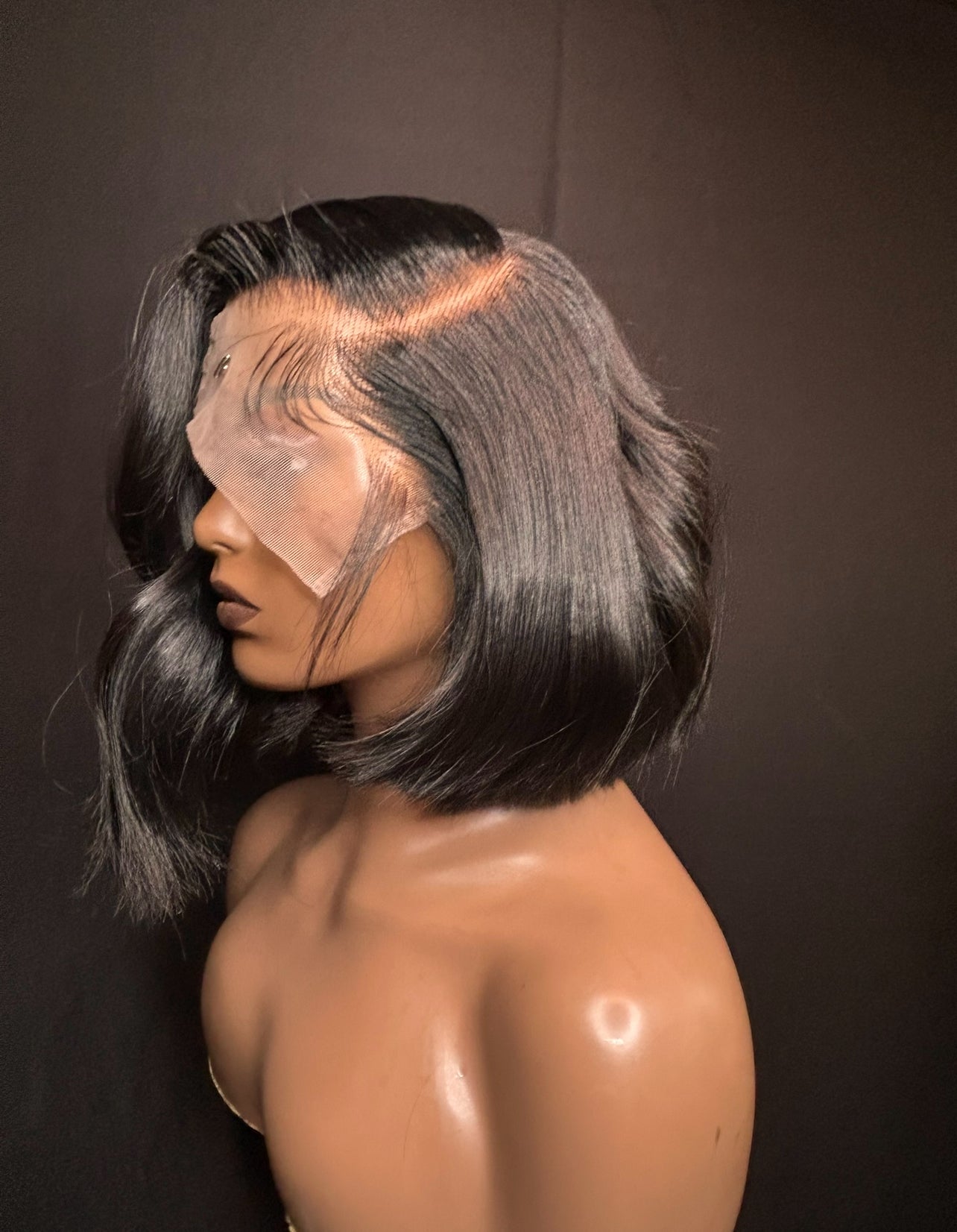 12 inch Asymmetric Lace Closure Bob